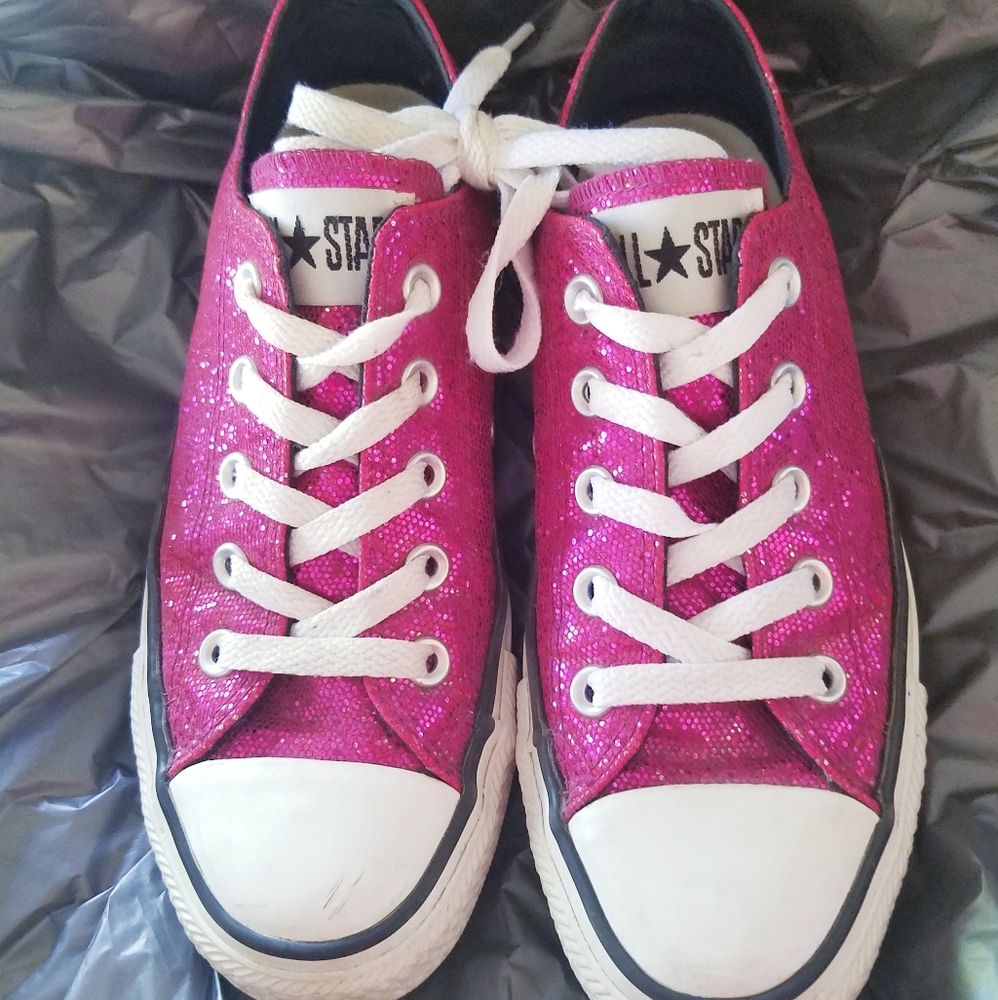 Pink Sparkle Converse